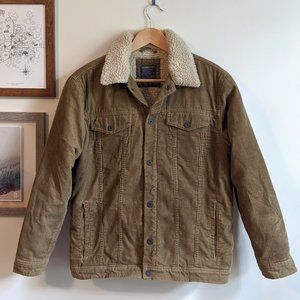 Old Navy Tan Corduroy & Sherpa Trucker Jacket